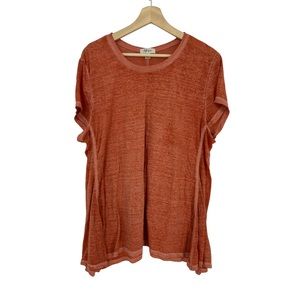 Style & Co Orange Lightweight Cotton Short Sleeve Scoop Neck T-Shirt